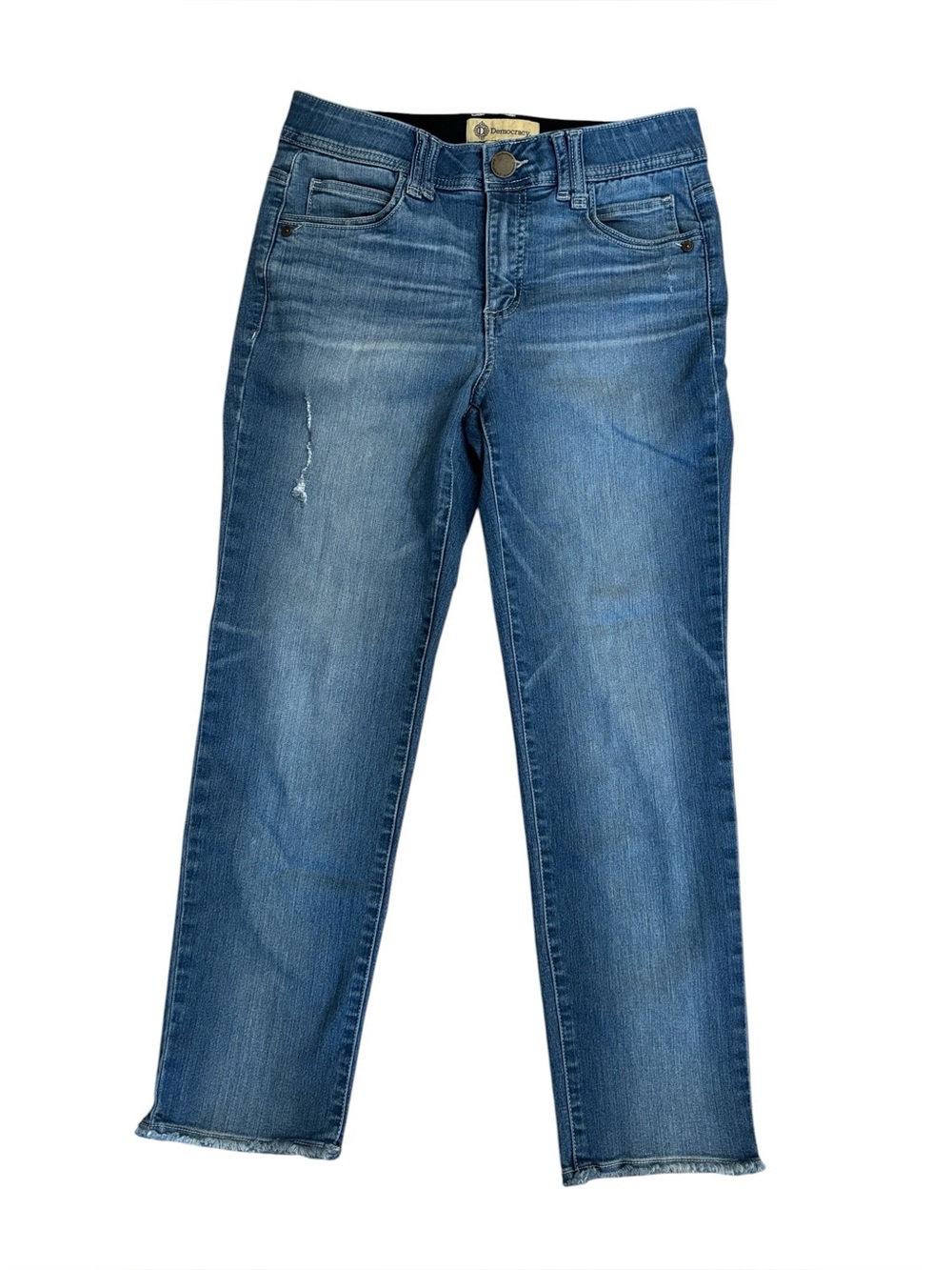 Democracy Ab‎ Technology Cropped Raw Hem Blue Jeans Size 6
